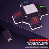Klaviatūros ir pelės adapterio keitiklis, skirtas Switch Xbox One PS3 PS4 juoda
