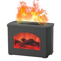 Flame Aroma eterinių aliejų difuzorius Mute 270ml USB maitinamas bevandenis automatinio išsijungimo modeliavimas liepsnos rūkas juoda