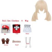 Žaidimas Klee Cosplay Kostiumas Anime Loli Raudona Miela Suknelė Kojinė Perukas Karnavalinė Kuprinė Helovino Vakarėlis Cosplay Cosutme L