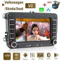 7 colių Android Carplay automobilinis multimedijos grotuvas, skirtas VW/Volkswagen Golf Polo Tiguan Passat B7 B6/Seat Leon/Skoda Octavia Radio GPS Navigation 1+32GB