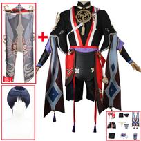 Scaramouche Cosplay kostiumo uniforma tinka Helovino karnavalo vakarėliui Kunikuzushi drabužiams L