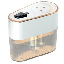 2200 ml buitinis elektrinis oro drėkintuvas, USB įkrovimas 4000 mAh baterija, 3 purškimo antgalis, nešiojamas belaidis aromato drėkintuvo difuzorius White