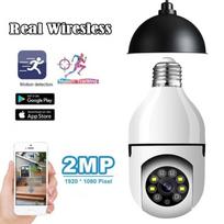 E27 200W 2.4G 1080P Panoraminė kamera Namų apsauga CCTV kamera WiFi naktinio matymo internetinės kameros palaikymas dvipusio garso pokalbio nuotolinis vaizdas per išmanųjį telefoną balta
