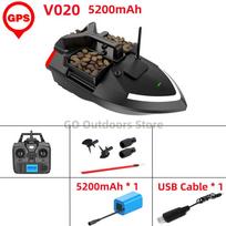 V020 GPS žvejybos masalo valtis 500 m nuotolinio valdymo jauko valtis, dviejų variklių žuvų ieškiklio palaikymas, automatinis plaukimas / grįžimas / maršruto koregavimas
