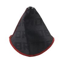 JDM Bride RECARO High Quality Hyper Fabric Shift Boot Racing Shifter Knob Cover for Universal Car With Red Stitching hot juoda
