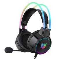 X15pro prie galvos tvirtinamos kompiuterio ausinės Dinaminės Rgb laidinės ausinės su stereofoniniu HD triukšmo mažinimo mikrofonu, skirtu Pubg Csgo žaidimui juoda