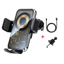 Belaidis automobilinis įkroviklis Qi Auto Clamping Greito įkrovimo automobilinis telefono laikiklis skirtas iPhone 14 Pro Max 13 12 Samsung Xiaomi Android telefonams Wireless Car Charger