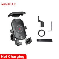 Motociklo telefono laikiklis 15w belaidis įkrovimas mobiliesiems telefonams Qc3.0 USB PD greitasis įkroviklis dviračio mobiliojo telefono laikiklis aliuminis 360° sukimas M14-C1 Not Charging