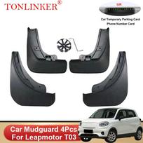 TONLINKER automobilio purvasargis, skirtas Leapmotor T03 2022 2023 purvasaugiai, apsauga nuo purslų, priekinių galinių sparnų purvasaugiai 4 Pcs Black A