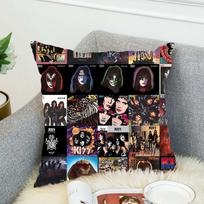 KISS Rock & Roll All Nite Party Pagalvės užvalkalas Poliesterio Dekoratyviniai pagalvių užvalkalai Užvalkalai pagalvės stiliui-2 45cm X 45cm