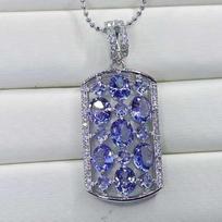SACE GEMS pakabukas moterims S925 Sterling Sidabras 4*5mm Natūralus pakabukas karoliai Vestuvių vakarėlis Puikios papuošalų dovanos violetinė