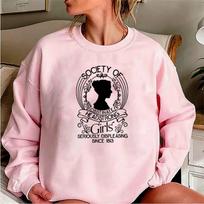 Jane Austen Džemperis Užsispyrusių Merginų Draugija Su Gobtuvu Pasididžiavimas ir Prietarai Megztinis Vintage Jane Austen Džemperiai Unisex Su Gobtuvu 3XL orange