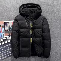 Žieminė striukė, Vyriški, balti pūkai, viršutiniai drabužiai, parkas, šiltas, paltas, Veste Homme, Vinter Jakke S juoda