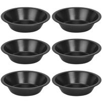 6 vnt. 5 colių mini pyrago keptuvė, neprideganti maisto kokybės anglies plieno indaplovėje, saugiai plauti orkaitėje, apvali kepimo deserto pyrago pyrago pyrago indų lėkštė virtuvės reikmenys 6pcs