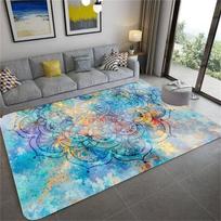 Skandinaviškas Spalvingas Žvaigždėtas Dangus Mandala Didelis Kilimas Svetainei Nuostabus Grindų Kilimėlis Gėlių Prieškambario Miegamojo Kilimas Alfombras 80x120cm