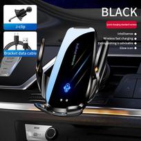 2024 Magic Clip Q-96(L)Automobilinis belaidžio įkrovimo mobiliojo telefono laikiklis 15W indukcinis atsidarymas ir užsidarymas automobilinis navigacijos laikiklis automobiliniai reikmenys juoda