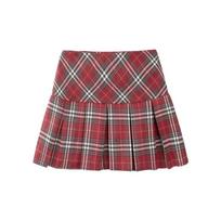 Preppy languotas klostuotas sijonas raudonas moteriškas vasara 2023 vintage korėjietiško stiliaus aukšto juosmens patchwork A formos mini sijonas Harajuku M raudona