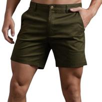 Men Summer Cargo Shorts Mid-rise Button Zipper Fly Pockets Shorts Solid Color Straight Leg Casual Short Pants Streetwear XL