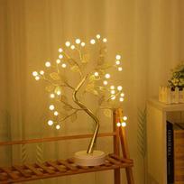 Tree LED Light USB Stalinė lempa Reguliuojamas jutiklinis jungiklis „Pasidaryk pats“ Dirbtinis bonsai Tree Fairy Naktinis Apšvietimas Namų Naujųjų Metų apdaila 2024 m.