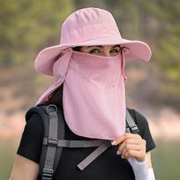 Kibiro kepurė su kaklo apsauga, galvos apdangalas, saulės skrybėlė, lauko kelionės, profesija, žygiai su kuprine violetinė