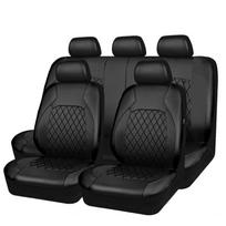Automobilių sėdynių užvalkalai Universalios odinės oro pagalvės Suderinamas sėdynės užvalkalas Automobilio salono priedai tinka daugumai automobilių 5pcs1 set juoda