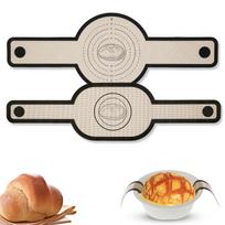 2vnt silikoninis duonos kilimėlis ilgomis rankenomis karščiui atsparus duonos kepimo stropas su raugu 2PCS