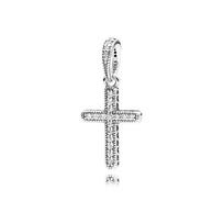 Naujas S925 sterlingų sidabro Šventosios Jėzaus kryžiaus amuletinis karoliukas Karštas smulkus žavesio karoliukas tinka originaliam apyrankės pakabukui Pasidaryk pats moteriški papuošalai
