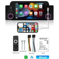 1Din automobilio radijo daugialypės terpės grotuvas Carplay Android Auto Mirrorlink 5 colių jutiklinio ekrano palaikymas galinė kamera