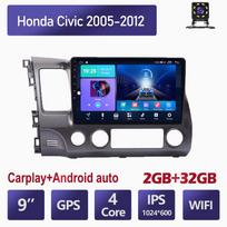 Android automobilinis radijas Carplay skirtas Honda Civic 2005-2012 automobilių multimedijos vaizdo grotuvas GPS navigacija WIFI 4+64GB 2+32GB