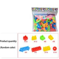 Vaikų didelės plastikinės kaladėlės, „pasidaryk pats“ žaislai ankstyvojo ugdymo galvosūkiams, 100 mažų ir vidutinio dydžio kaladėlių