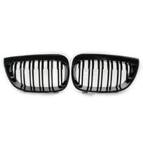 Poros priekinių grotelių keitimas, skirtas BMW 1 serijos E81 E87 2004-2007 automobilių stiliaus lenktyninėms grotelėms juoda