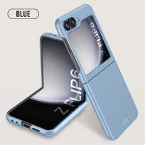 „Samsung Galaxy Z Flip 6 Case“ Itin plonas matinis dėklas, atsparus smūgiams, sulankstomas kieto nugaros dangtelio priedai Funda For Galaxy Z Flip 6 dangaus mėlyna spalva