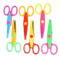 6 vnt./rinkinys  Nėrinių žirklės Metalas ir plastikas „Pasidaryk pats“ Scrapbooking Nuotraukų Spalvų Žirklės Popieriaus Nėriniai Dienoraščio Dekoravimas Saugos Žirklės
