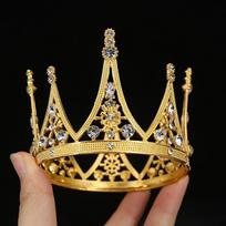Originali barokinė apvali karūna, lydinio tiara, gimtadienio, nuotakos, torto dekoravimo karūna, vaikams