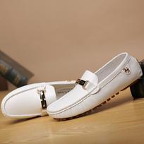 Loafers Men Handmade PU Leather Loafer Casual Driving Flats Slip on Shoes Luxury Comfy White Shoes Men 43 balta