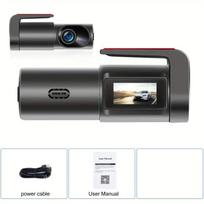 1080P HD vairavimo įrašymo įrenginys Dash Cam Wi-Fi jungtis Automobilio kamera naktinio matymo kilpos įrašymas ADAS 150° plataus kampo parkavimo monitorius juoda