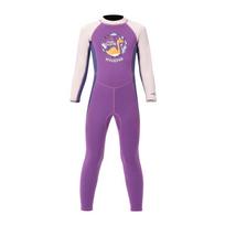 2,5 mm Neopreniniai vaikiški hidrokostiumai Vaikiški nardymo kostiumai ilgomis rankovėmis berniukams, merginoms naršant naršyti, šilti maudymosi kostiumėliai S-back zipper violetinė