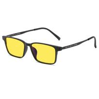 TR90 Naktinio matymo Anti-mėlyni Akiniai Saulės Akiniai Optiniai Akiniai Vyrams Moterims Retro Kvadratiniai Apsauginiai Akiniai yellow