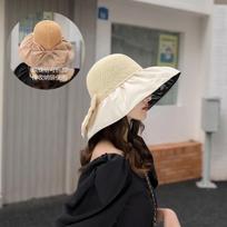 Big Eaves Bucket Hat Women's Summer Foldable Sunscreen Hat Storage Bag Sun Hat Versatile Face Visor M（56-58cm） black