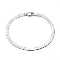 Ins stiliaus 925 svarų sterlingų sidabro apyrankė 4mm20cm Ašmenų gyvatės kaulo apyrankė vyrams ir moterims papuošalų dovanos white