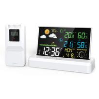 Weather Station Indoor Outdoor Temperature Humidity Monitor with Sensor Home Weather Thermometer VA balta