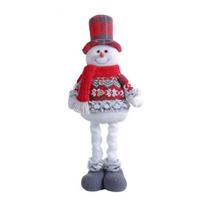 Ornamentas, ištraukiama kojelė, prikimšta stovinčio Kalėdų senelio Sniego senelio šiaurinio elnio pliušeliai namuose Šventinis vakarėlio stalas Snowman