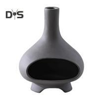 Rankų darbo keramika Palo Santo laikiklis Sages Stick Dish Dėmės dubuo kūgis smilkalų degiklis Chimenea Joga meditacija Zen dekoracija juoda