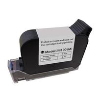PS100(M) Quick Dry Ink Cartridge For Handheld Inkjet Printer Various Surfaces Application Smooth Black
