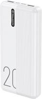 Išorinė baterija (Powerbank) REMAX RPP-296 20000mAh 2.4A 2×USB, juoda: Spalva - Balta