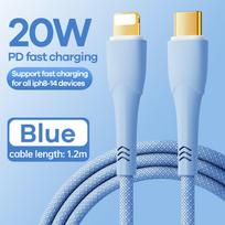 Greito įkrovimo kabelis REMAX RC-C063 20W PD USB-C į Lightning, 1.2m: Spalva - Mėlyna
