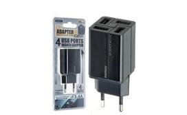Sieninis įkroviklis REMAX RP-U43 3.4A 4×USB, juodas