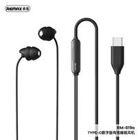 Laidinės miego ausinės REMAX RM-619a su USB Type-C, juoda