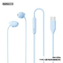 Laidinės miego ausinės REMAX RM-619a su USB Type-C, šviesiai mėlyna