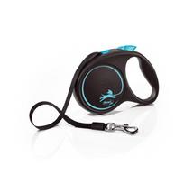 Automatinis pavadėlis su juosta Flexi Black design-Mėlyna-S - iki 50 kg